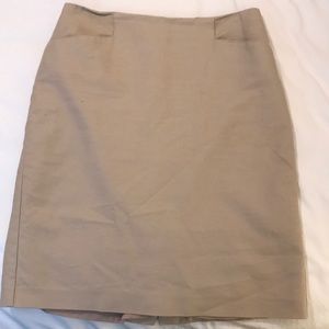 Tan pencil skirt